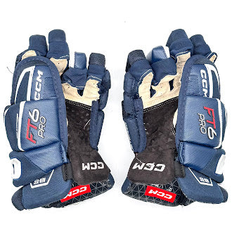 Occasion - CCM FT6 Pro - Gant de hockey intermédiaire Pro Stock (bleu marine/blanc)
